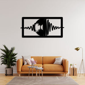Vinyl Record Metal Wall Art | Decorative Music Wall Sculpture