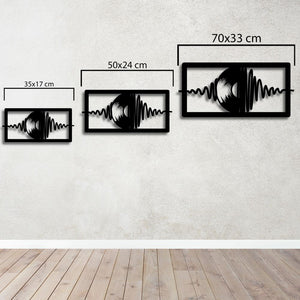 Vinyl Record Metal Wall Art | Decorative Music Wall Sculpture