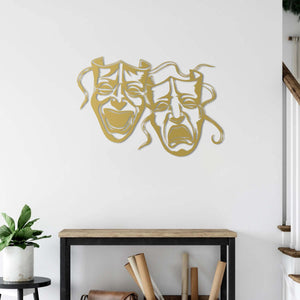 Mask of Art Metal Wall Decor | Abstract Decorative Wall Sculpture