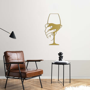 Glass of Indifference Metal Wall Art | Modern Decorative Sculpture