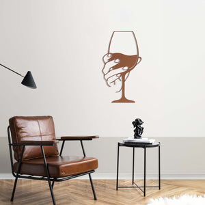 Glass of Indifference Metal Wall Art | Modern Decorative Sculpture