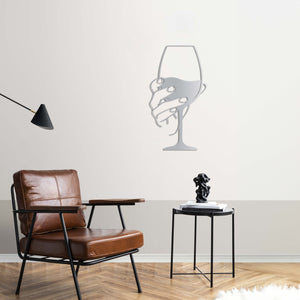 Glass of Indifference Metal Wall Art | Modern Decorative Sculpture