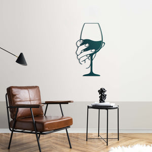 Glass of Indifference Metal Wall Art | Modern Decorative Sculpture