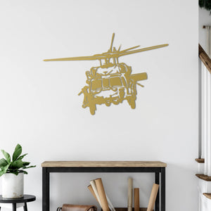 UH-60 Black Hawk Helikopter – Metal Duvar Dekoru