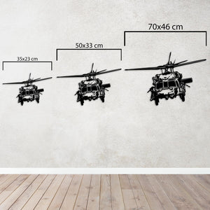 UH-60 Black Hawk Helikopter – Metal Duvar Dekoru
