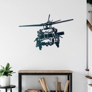 UH-60 Black Hawk Helikopter – Metal Duvar Dekoru