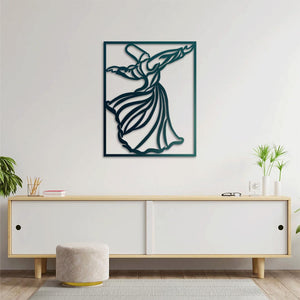 Whirling Dervish Metal Wall Art | Spiritual Decorative Wall Sculpture