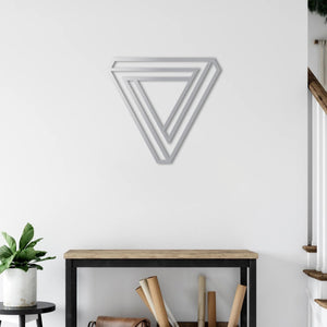 Infinity Triangle Metal Wall Art | Geometric Decorative Wall Sculpture