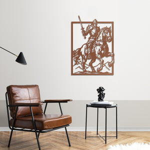 Knight Storm Metal Wall Art | Medieval Warrior Decorative Sculpture