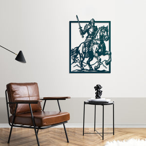 Knight Storm Metal Wall Art | Medieval Warrior Decorative Sculpture