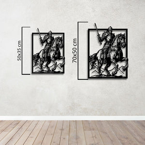 Knight Storm Metal Wall Art | Medieval Warrior Decorative Sculpture