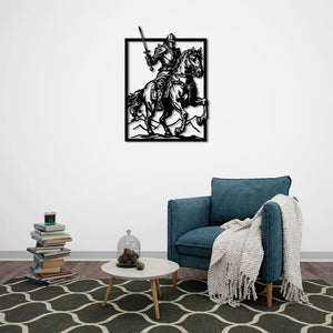 Knight Storm Metal Wall Art | Medieval Warrior Decorative Sculpture