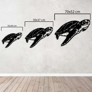 Noble Sea Turtle Metal Wall Art | Decorative Marine Wall Sculpture