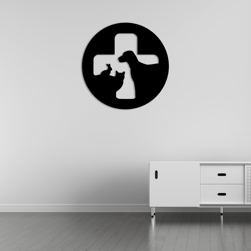 Best Friends on Watch Metal Wall Art | Animal Friendship Sculpture