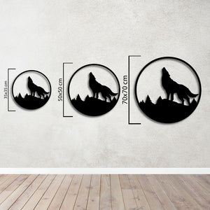 Wolf Symbol Metal Wall Art | Patriotic Decorative Sculpture