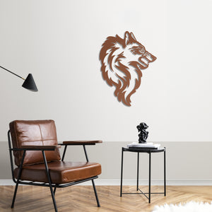 Howling Wolf Metal Wall Art | Decorative Animal Wall Sculpture Decor
