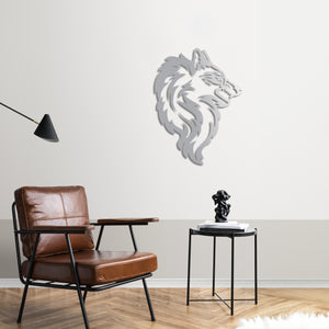 Howling Wolf Metal Wall Art | Decorative Animal Wall Sculpture Decor
