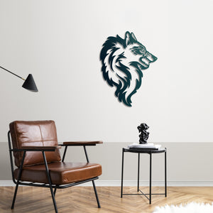 Howling Wolf Metal Wall Art | Decorative Animal Wall Sculpture Decor