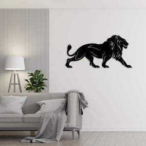 Strength of Lion Metal Wall Art | Majestic Animal Wall Sculpture