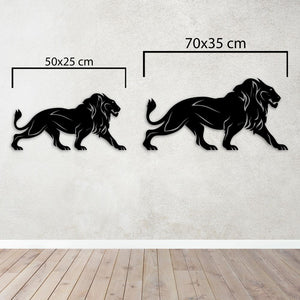 Strength of Lion Metal Wall Art | Majestic Animal Wall Sculpture
