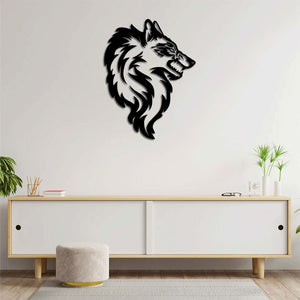 Howling Wolf Metal Wall Art | Decorative Animal Wall Sculpture Decor