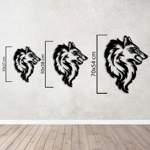 Howling Wolf Metal Wall Art | Decorative Animal Wall Sculpture Decor