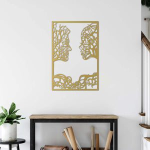 Reflecting Souls Metal Wall Art | Abstract Decorative Wall Sculpture