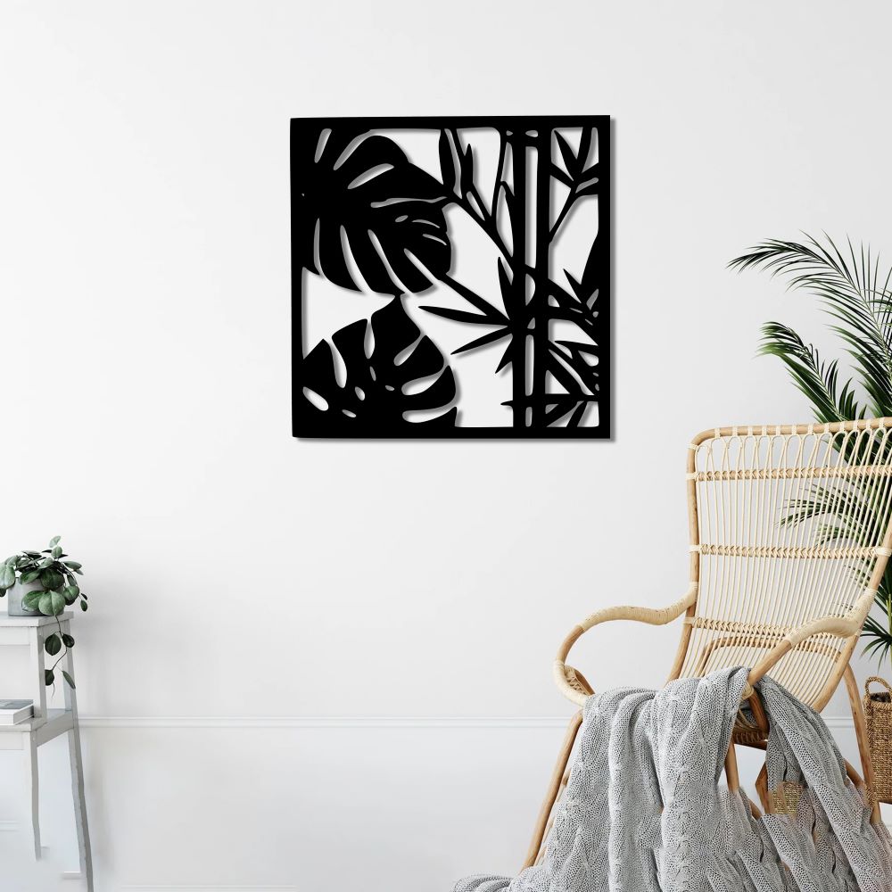 Dancing Leaves Metal Wall Art | Botanical Decorative Wall Sculpture