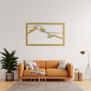 The Creation Touch Metal Wall Art | Artistic Decorative Sculpture