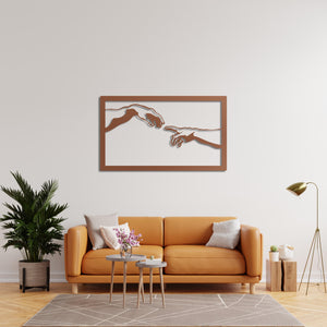 The Creation Touch Metal Wall Art | Artistic Decorative Sculpture