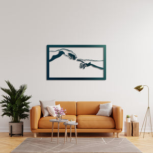 The Creation Touch Metal Wall Art | Artistic Decorative Sculpture