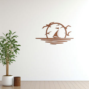 Peace with the Wind Metal Wall Art | Relaxing Decorative Sculpture