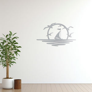 Peace with the Wind Metal Wall Art | Relaxing Decorative Sculpture