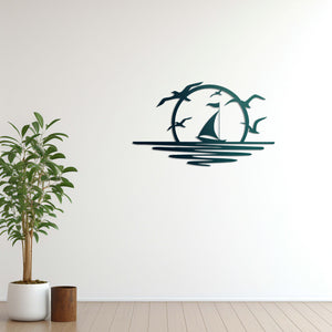 Peace with the Wind Metal Wall Art | Relaxing Decorative Sculpture