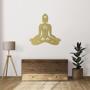 Lotus Meditasyon – Metal Duvar Dekoru Laser Artique