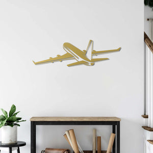 Passenger Airplane Metal Wall Art | Aviation Decorative Wall Sculpture