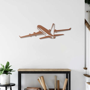 Passenger Airplane Metal Wall Art | Aviation Decorative Wall Sculpture