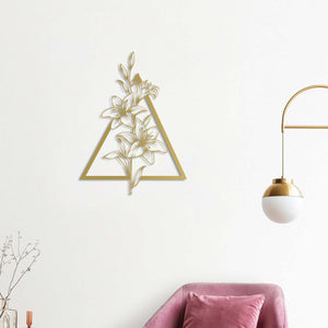 Lilies Metal Wall Art | Decorative Floral Wall Sculpture for Home