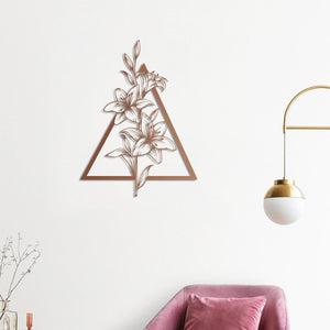 Lilies Metal Wall Art | Decorative Floral Wall Sculpture for Home