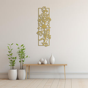 Flower of Elegance Metal Wall Art | Decorative Floral Wall Sculpture
