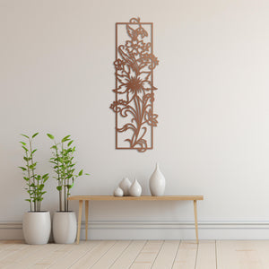 Flower of Elegance Metal Wall Art | Decorative Floral Wall Sculpture