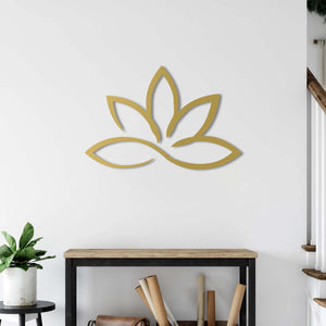 Zen Lotus Metal Wall Art | Decorative Floral Wall Sculpture Decor