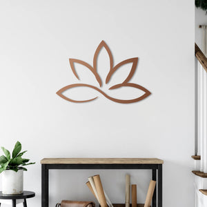Zen Lotus Metal Wall Art | Decorative Floral Wall Sculpture Decor
