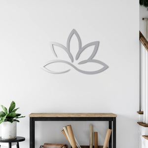 Zen Lotus Metal Wall Art | Decorative Floral Wall Sculpture Decor