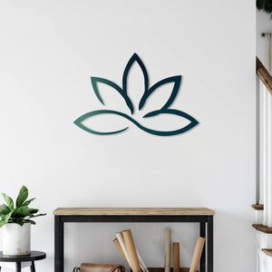 Zen Lotus Metal Wall Art | Decorative Floral Wall Sculpture Decor
