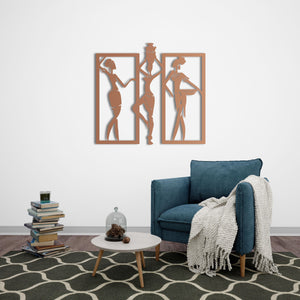 Rhythm of Africa Metal Wall Art | African Cultural Sculpture
