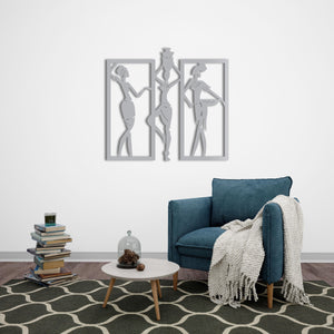 Rhythm of Africa Metal Wall Art | African Cultural Sculpture
