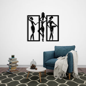 Rhythm of Africa Metal Wall Art | African Cultural Sculpture