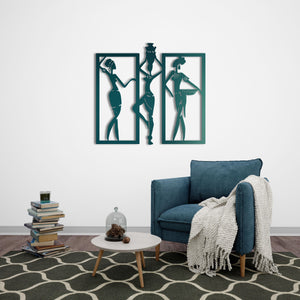 Rhythm of Africa Metal Wall Art | African Cultural Sculpture