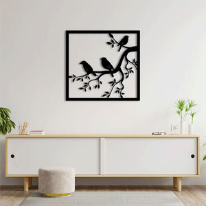 Melody of Spring Birds Metal Wall Art | Decorative Wall Sculpture